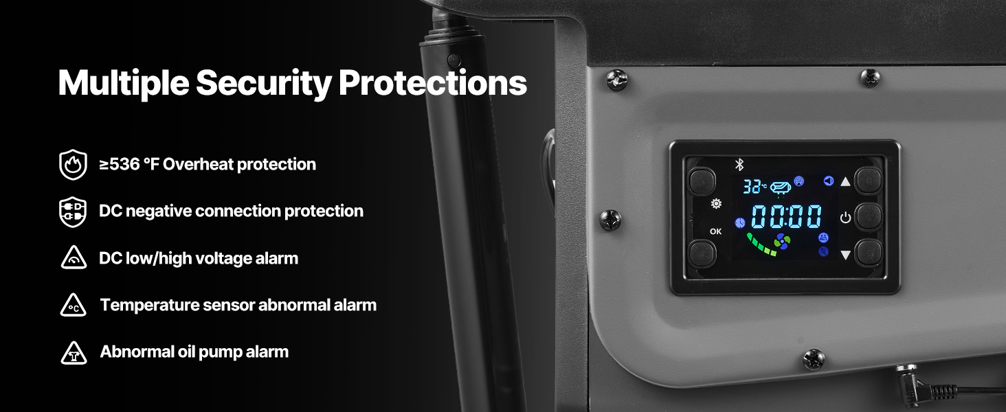 Дизельний обігрівач VEVOR 8 кВт, 12/24V, портативний з Bluetooth, пультом та LCD, 5л бак для вантажівок/автобусів