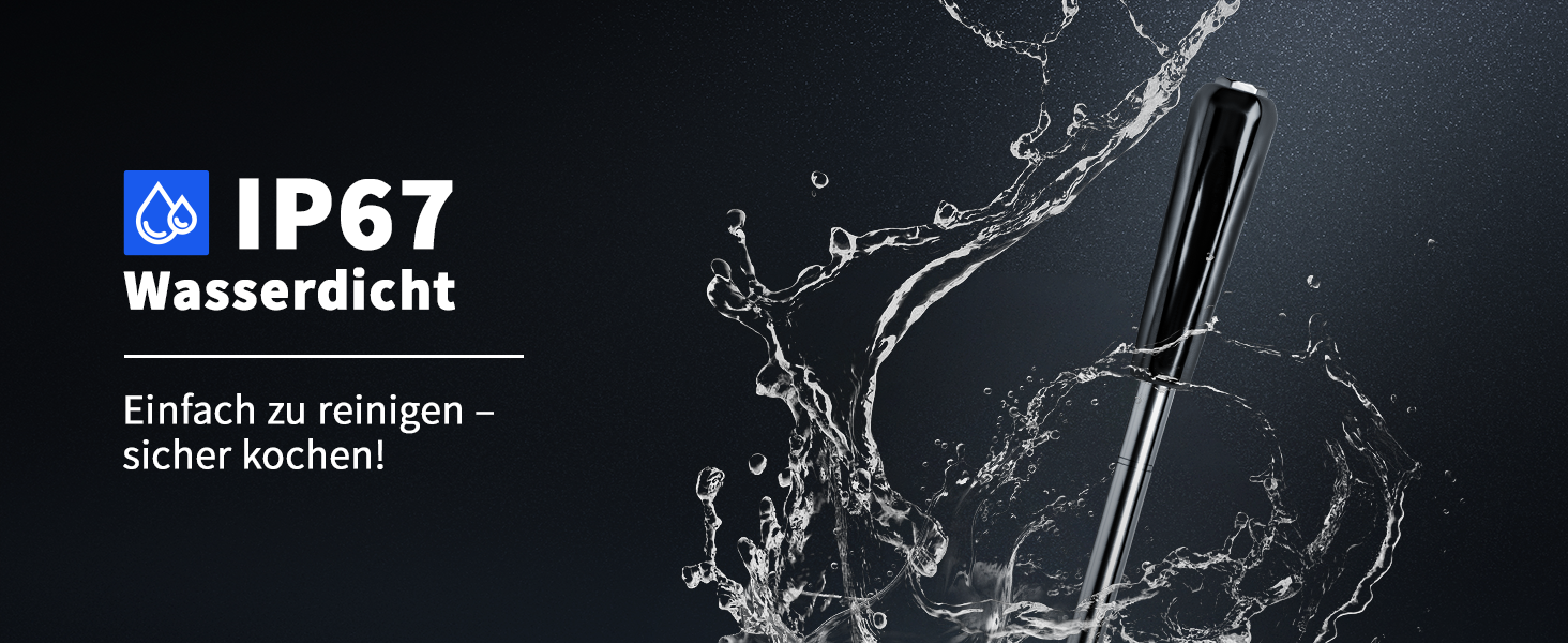 Bluetooth термометр для м'яса Luvan: бездротове підключення, IP67, для BBQ, гриля, духовки та фритюрниці