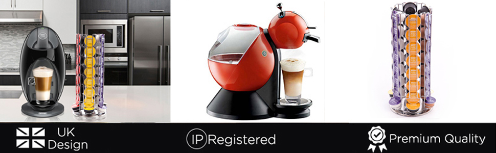 Тримач для кавових капсул Peak Coffee D48 Dolce Gusto обертовий 41х18,5 см сріблястий