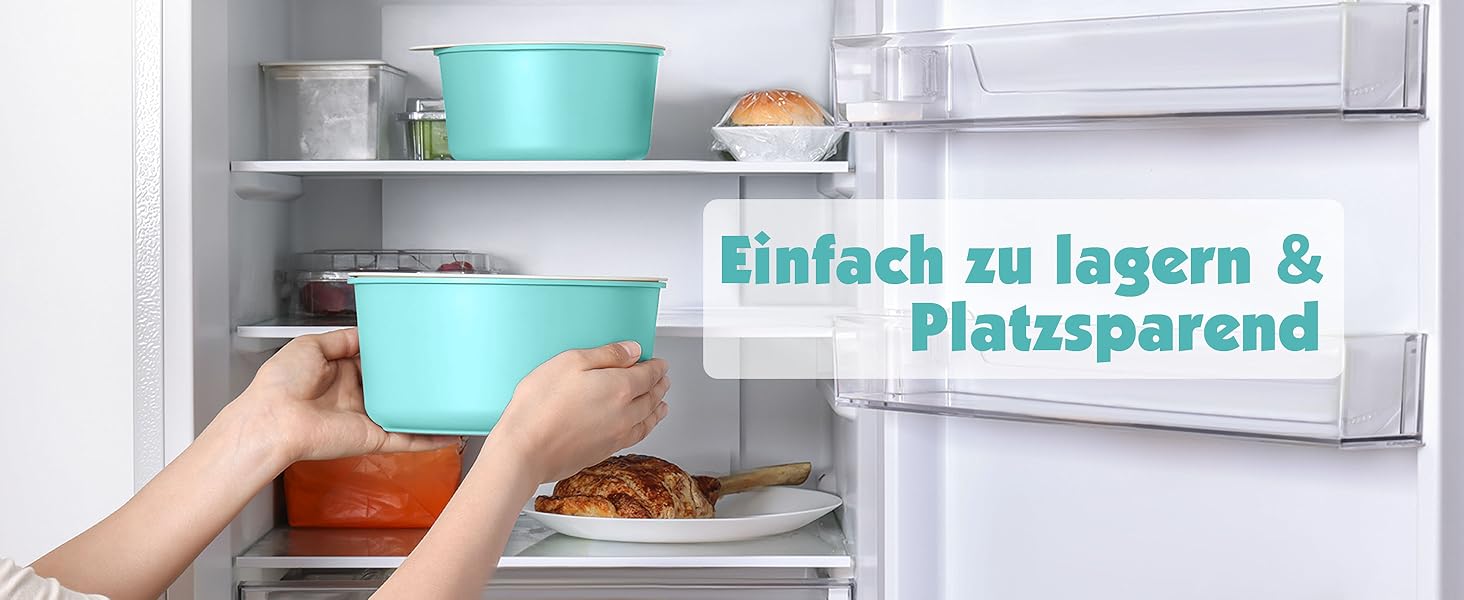 Набір каструль SENSARTE з керамічним покриттям (17 предметів) – антипригарне посуд з знімними ручками, для всіх плит, безпечне, миється в посудомийній машині, сумісне з духовкою (Турквіс)