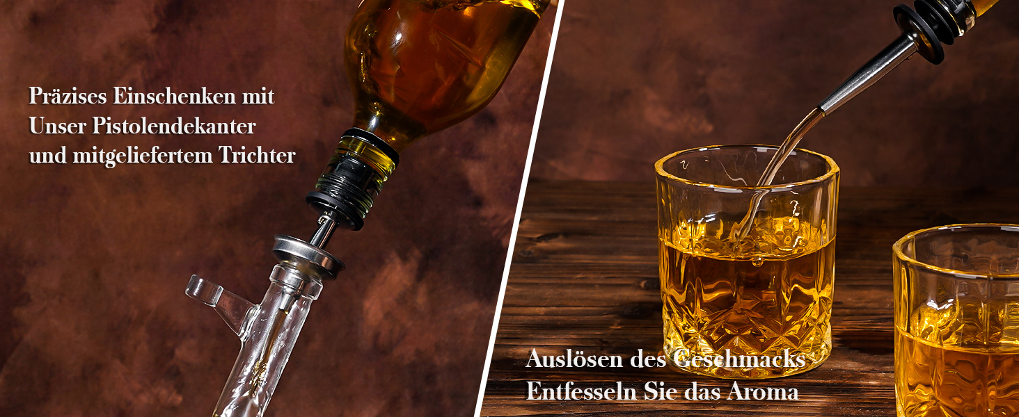 Набір віскі Oaksea: декантик та 2 келихи – ідеальний подарунок для чоловіка, тата, на Різдво, для любителів віскі, аксесуари для бару