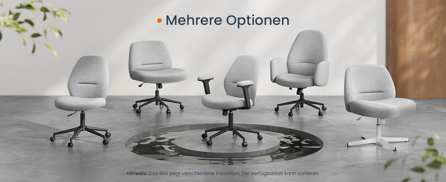 Офісний крісло SONGMICS HOME - регульоване, з підлокітниками, сіро-зелене, з бавовняно-льоновій тканини