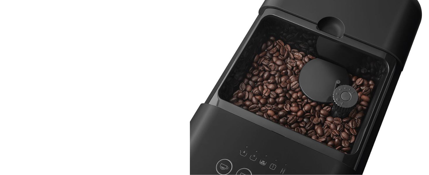 Еспресо-машина Smeg BCC11BLMEU з вбудованою кавомолкою, термоблоком, об'єм 1,4 л, чорна