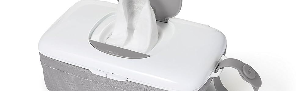 OXO Tot Спендер для подорожей з пелюшковою сумкою, сірий. Утримувач для вологих серветок з пелюшковим мішечком