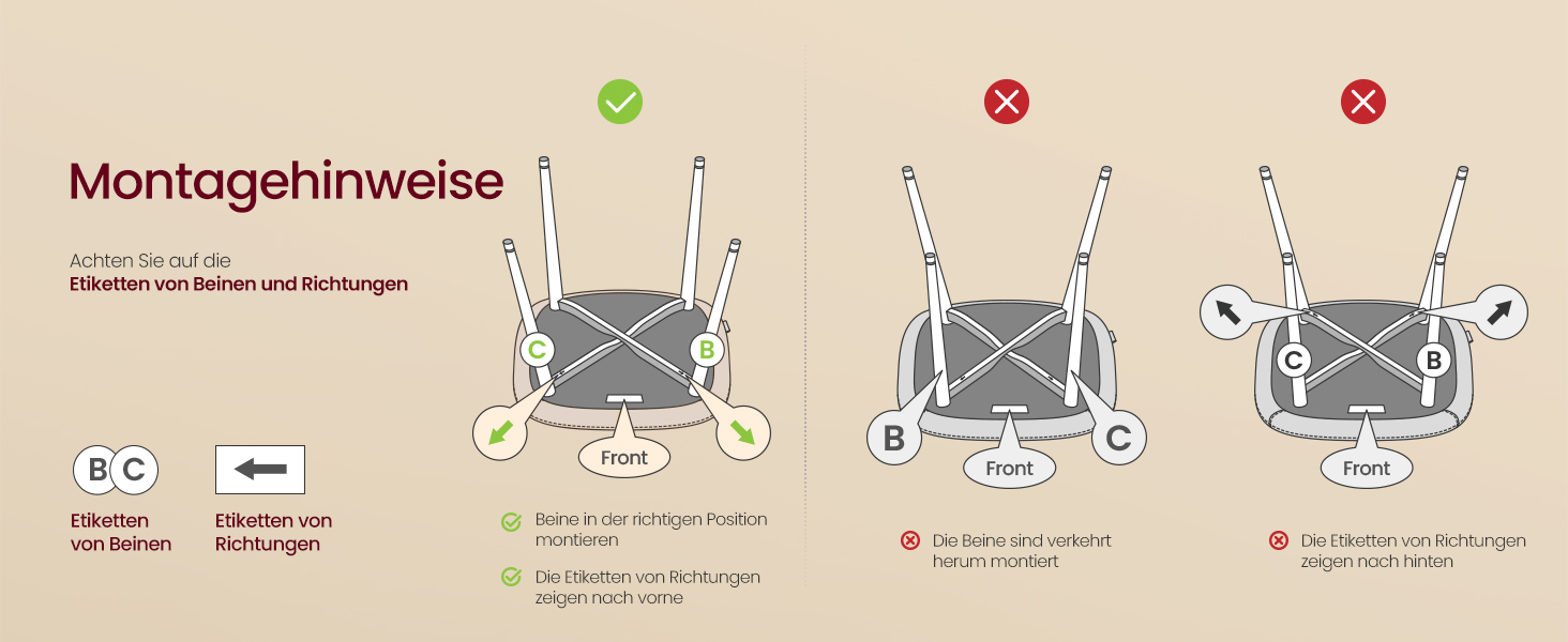 Стільці для їдальні VASAGLE (2 шт.) - м'які, з металевими ніжками, регульовані, кремово-білі