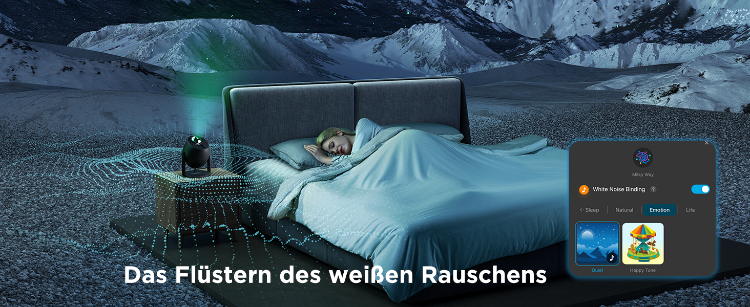 Проєктор зоряного неба Govee RGBW Aurora: Лампа, 52 сцени, таймер, 18 шумів, сумісність з Alexa Matter, для дитячої кімнати та спальні