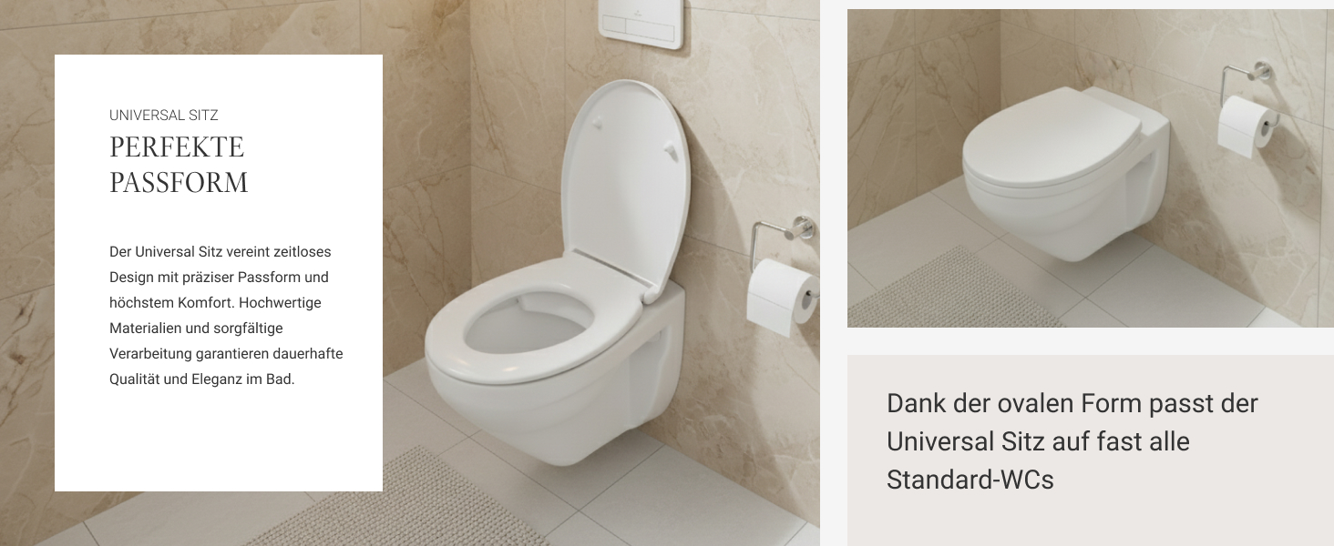 Сидіння для унітаза Villeroy & Boch Universal овальне, біле глянцеве, з мікроліфтом (м'яке закриття), знімне, ударостійкий дюропласт, оригінальна запчастина 8M94S101
