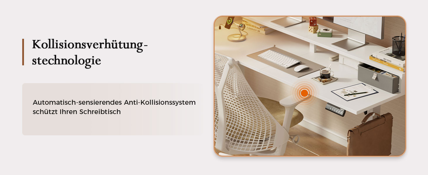 Електричний кутовий стіл Klicelor з регулюванням висоти, L-подібний стіл для стоячи роботи з 3 функціями пам'яті та антиколізійною технологією, ергономічний комп'ютерний стіл, білий (160 x 140 см) з LED-підсвічуванням та штекером