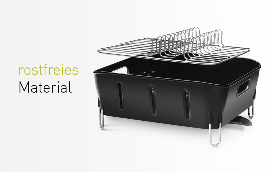 Сушарка для посуду Simplehuman KT1104 компактна, біла, пластик, гарантія 5 років