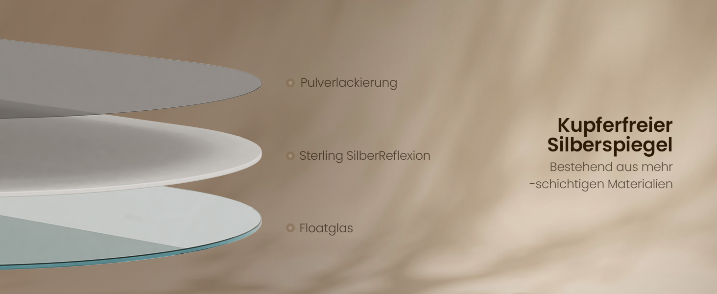Дзеркало овальне EMKE Badspiegel Oval 45x60 см з золотим обрамленням для ванної кімнати