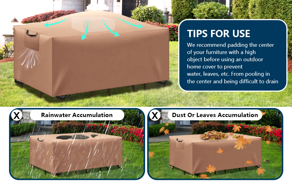 Захисний чохол для садово-патіо меблів, водонепроникний, 420D Oxford, Anti-UV, 90x90x90 см