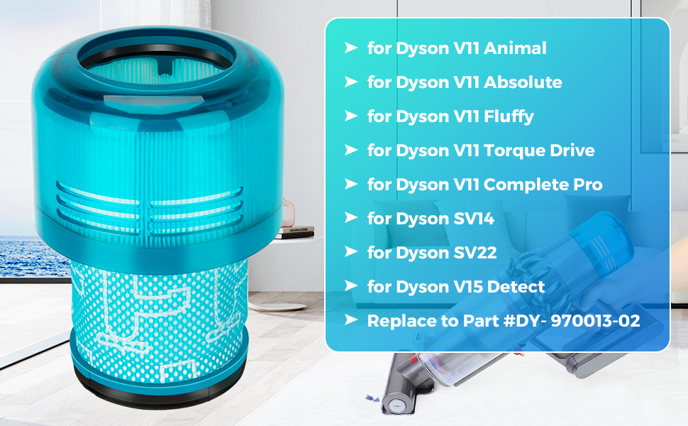 Замінені фільтри для пилососа Dyson DC33 DC37 DC28C DC53, 92341301, попередній фільтр, попередній фільтр двигуна (V15), 2 шт.