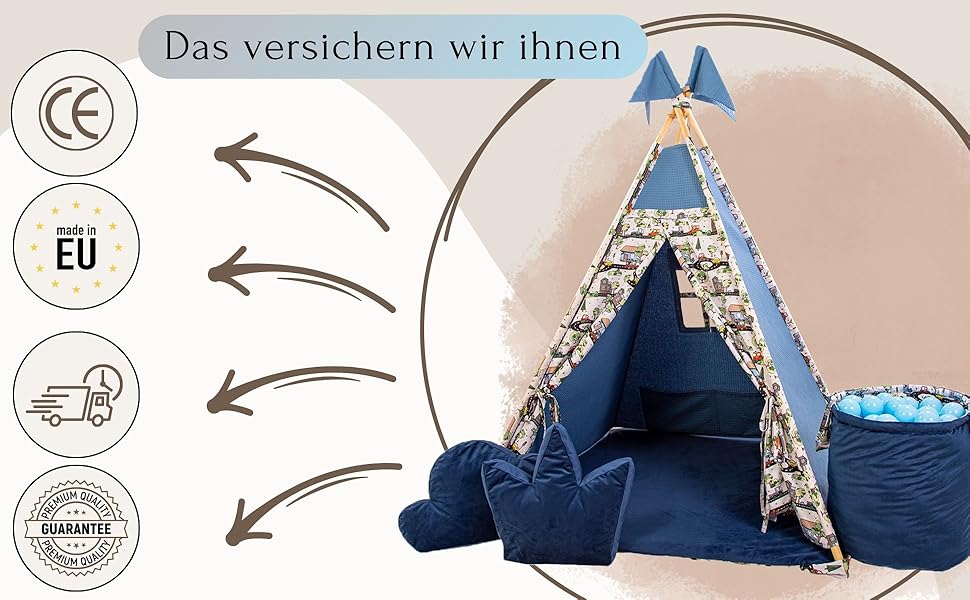 Дитячий намет-тіпі з килимком, подушкою та м'ячами - Тіпі для дитячої кімнати, ігровий будиночок для дівчаток, намет-тіпі для дітей, ігрові прилади для дому - Рожевий сад