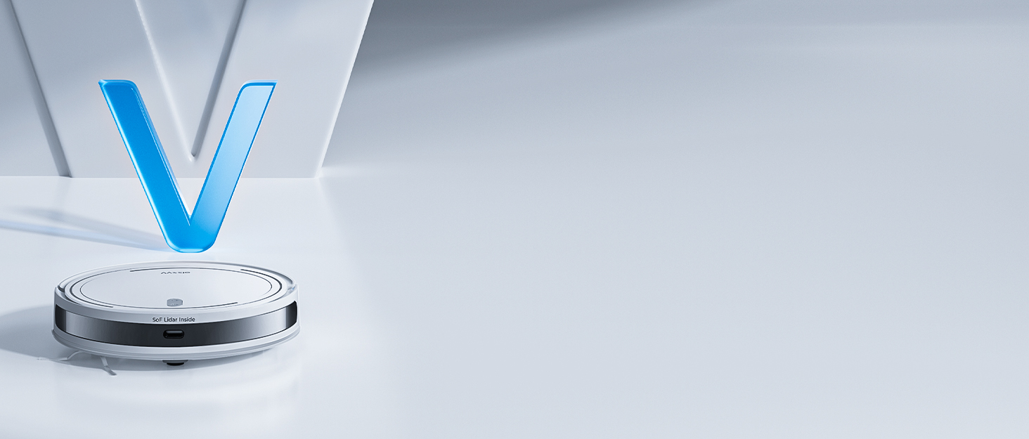 Робот-пилосос Vyzzle 5000Pa з функцією миття, LDS-навігація, D10, керування через додаток/Alexa, для шерсті тварин, килима, твердих підлог, білий