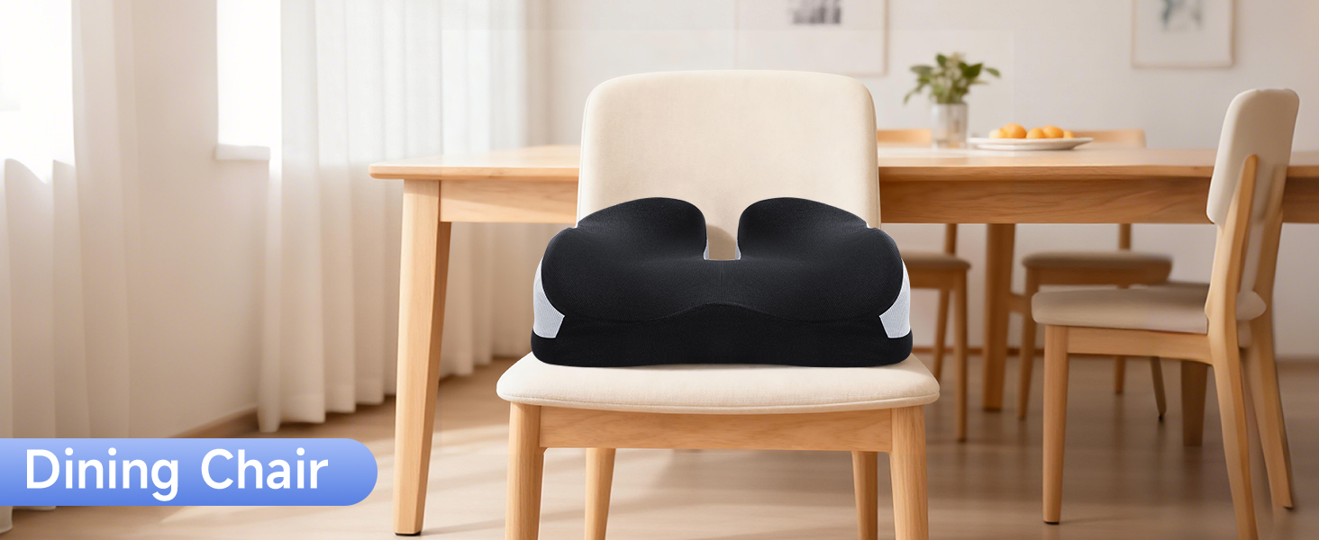 Подушка для сидіння з піни Memory Foam: ергономічна, для офісного крісла, авто, геймерського крісла та візка, з ременем та антиковзким покриттям