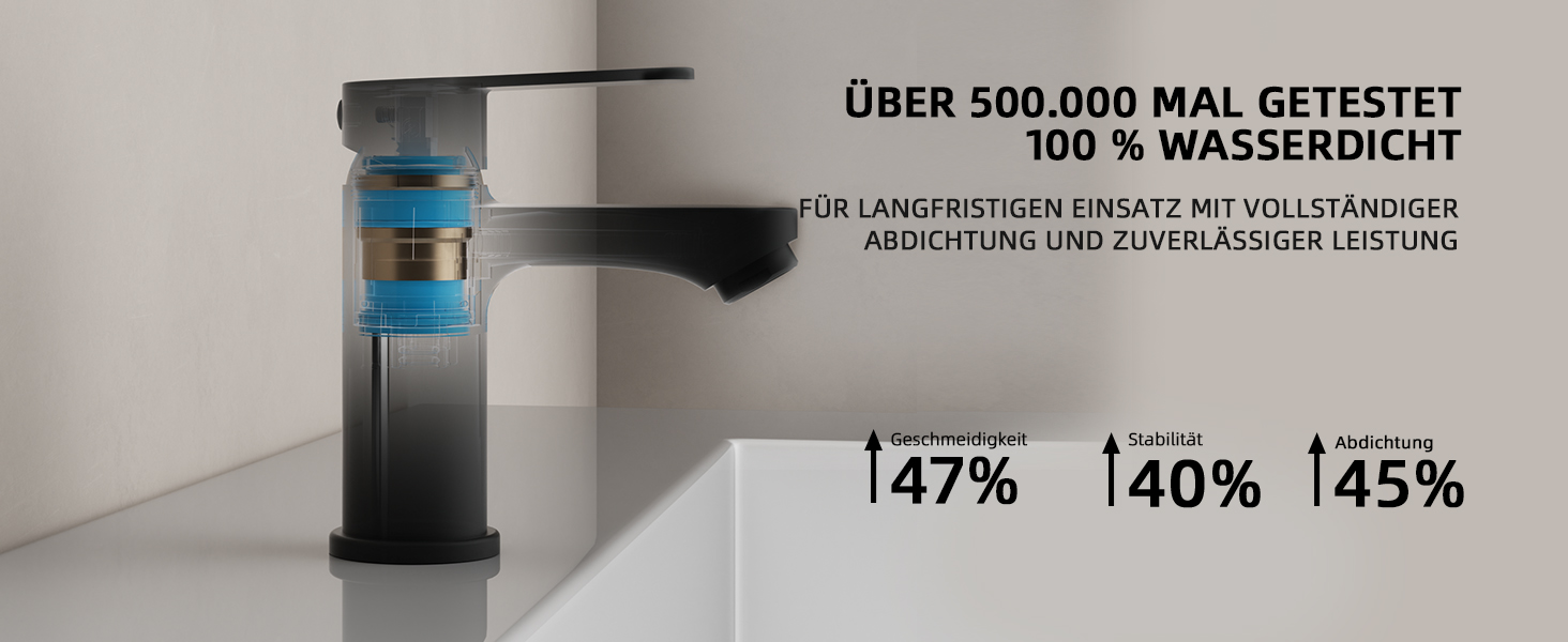 Змішувач для ванної кімнати BELZ, одноручний, для умивальника, хром (Black), водозберігаючий, енергозберігаючий, висота виливу 78 мм