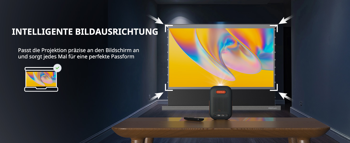 WEMAX Mini проєктор: 4K, 1080p, Smart, Dolby Audio, WiFi, Bluetooth. Підтримка Netflix та Google TV для дому та на вулицю