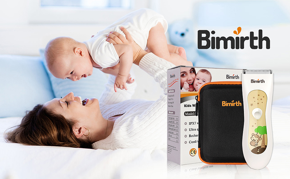 Машинка для стрижки волосся Bimirth Silent Baby, водонепроникна, бездротова, USB, 3 гребінці сумка