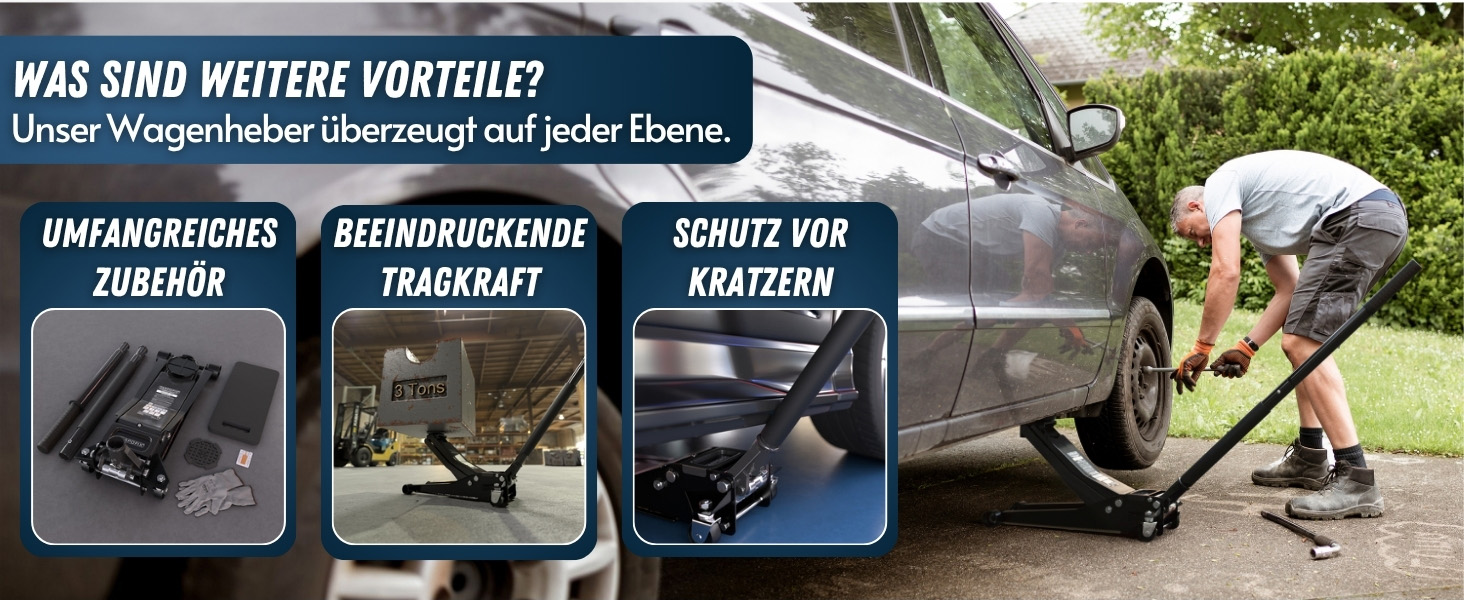 Гідравлічний домкрат Tarpofix 3т (85-475 мм) для позашляховиків та легкових авто | Низькопрофільний домкрат з подвійним циліндром