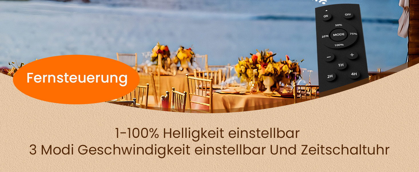 Гірлянда світлова зовнішня диммирувана 60м, G40 LED, 104 пластикові лампочки, вологостійка IP45, для саду, тераси, дерев, вечірок, 2700K тепле біле світло (2x30м), з пультом керування