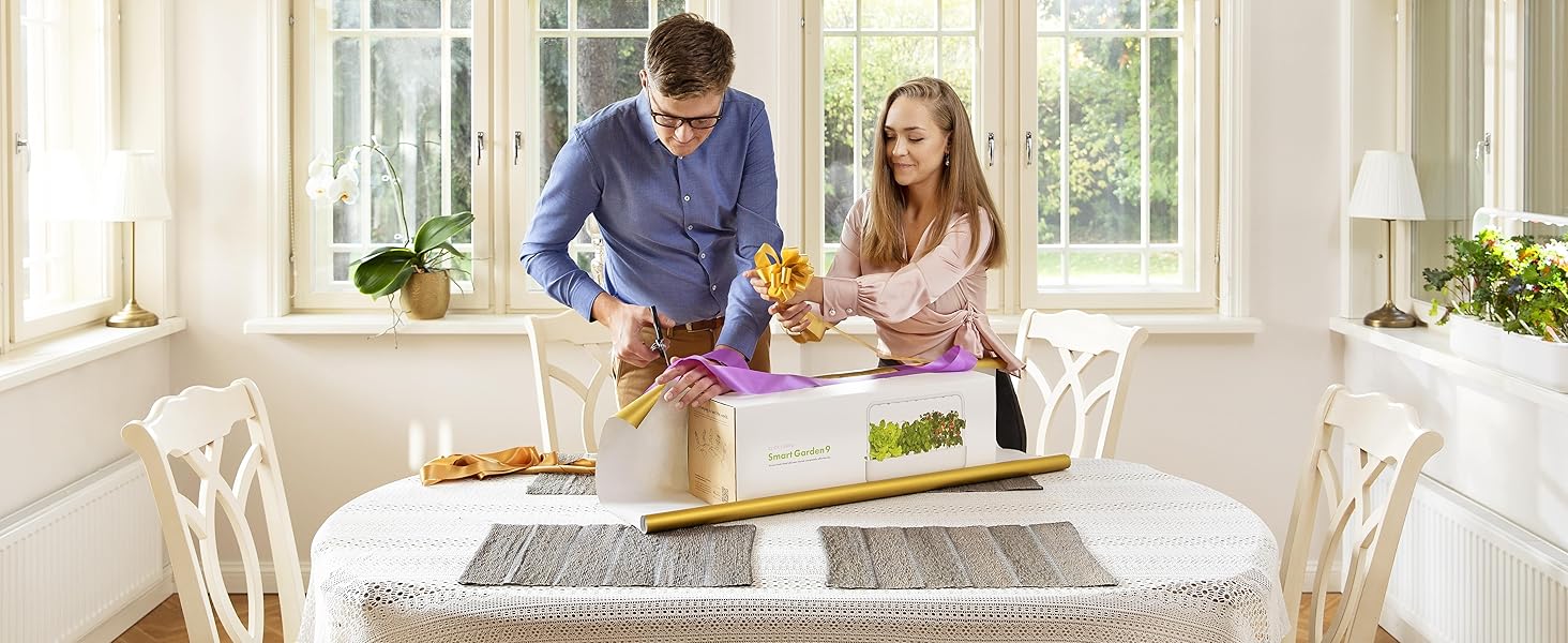 Click and Grow Indoor Garten: Розумний сад для вирощування зелені вдома з LED, 9 капсул (Темно-сірий)