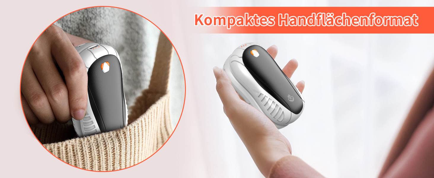 Електричні грілки для рук FANDLISS, 2 шт. - портативні, акумуляторні, 6000mAh, 3 режими нагріву, швидкий нагрів, ідеальний подарунок для спорту та зими