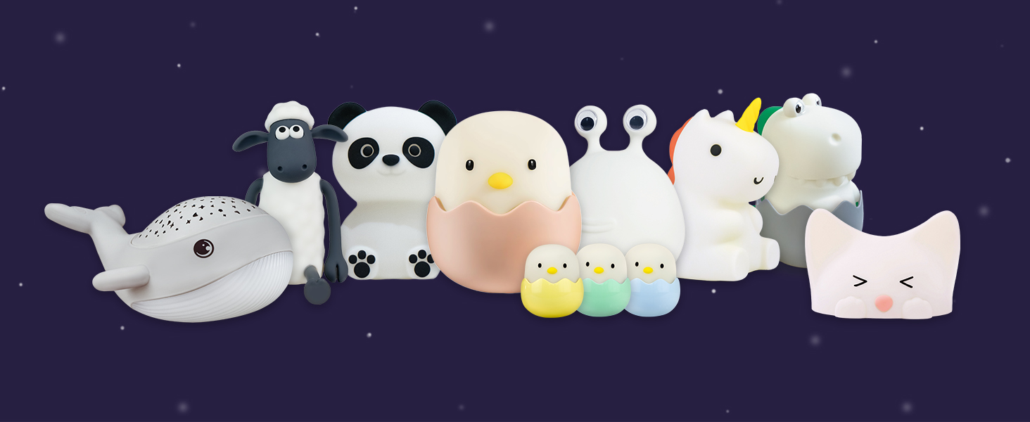 Дитячий LED нічник MegaLight Diggy Dino: RGB-підсвітка, регулювання яскравості, сенсорне керування та звукові ефекти, USB-зарядка