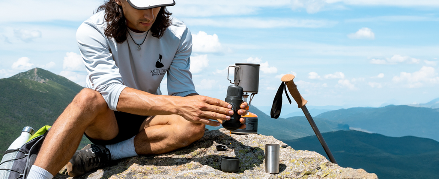 WACACO Nanopresso - портативна кавомашина для еспресо, 18 Bar, ручне керування, для подорожей, червона