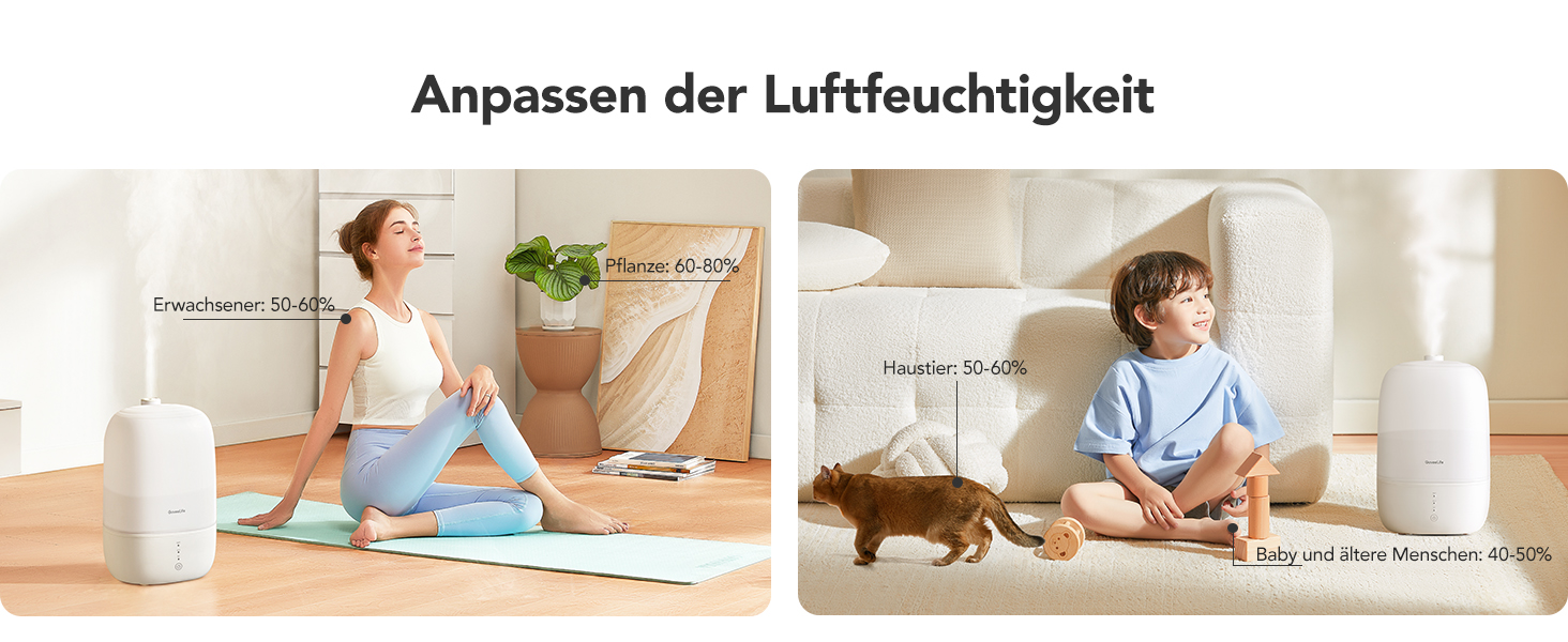 Зволожувач повітря GoveeLife Smart 3L з аромадифузором та нічником для спальні, дитячої, рослин