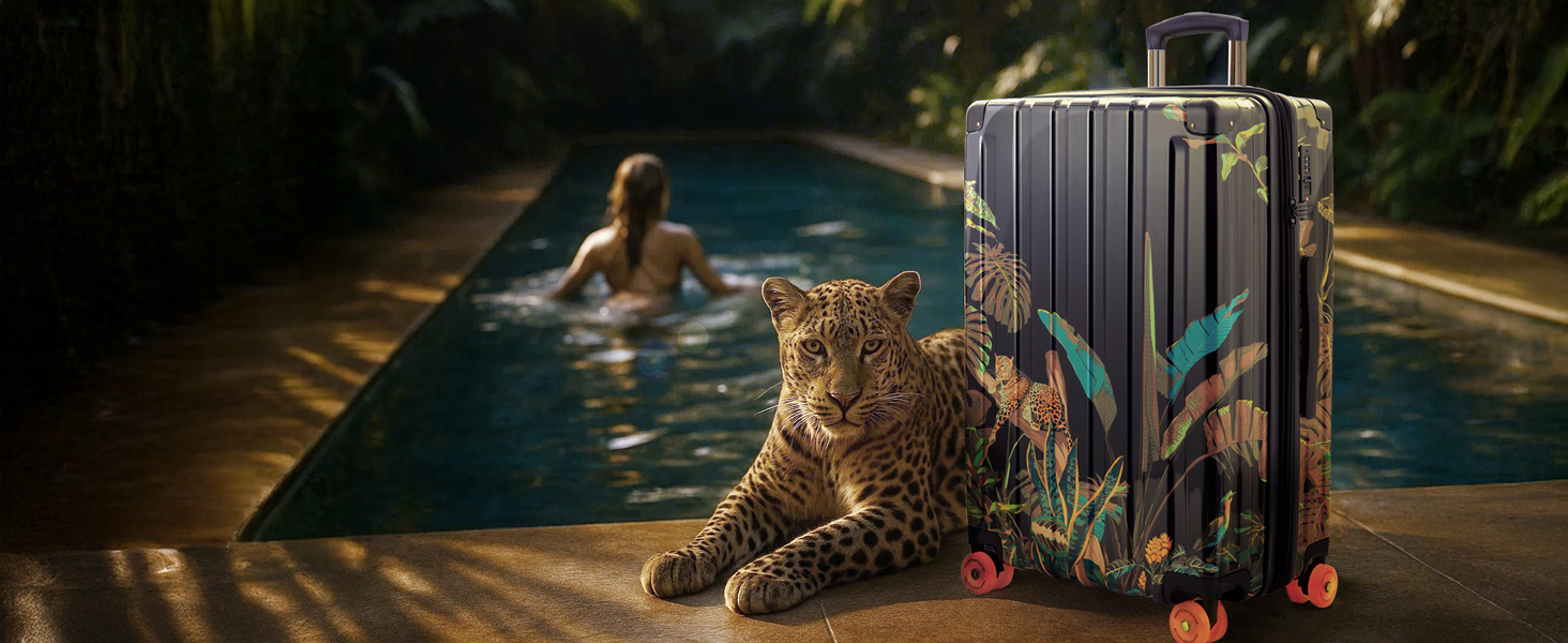 Набір валіз Hauptstadtkoffer Q-Damm (2 шт.), Trolley, TSA, Rollkoffer, валіза для подорожей (S & L), квітковий дизайн, 78 см