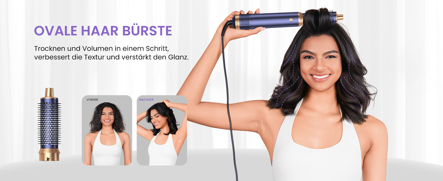 Mogawave Airstyler 5-в-1 Airbrush Pro 1000W: Фен-щітка, стайлер для волосся з іонізацією та обертанням