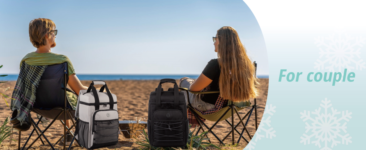 Ізольований рюкзак-холодильник з м'яким ручками – велика місткість, для пляжу, кемпінгу, пікніка, риболовлі та походів (бежевий)