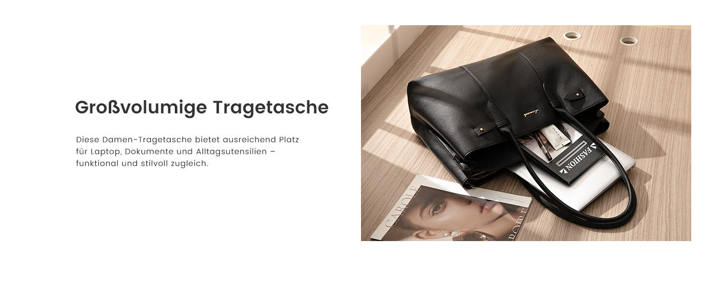 LOVEVOOK Сумка для ноутбука 15.6 дюймів, жіноча, велика, торбинка-шопер, шкіряна, водонепроникна, для роботи, навчання, офісу, універсальна, коричнева