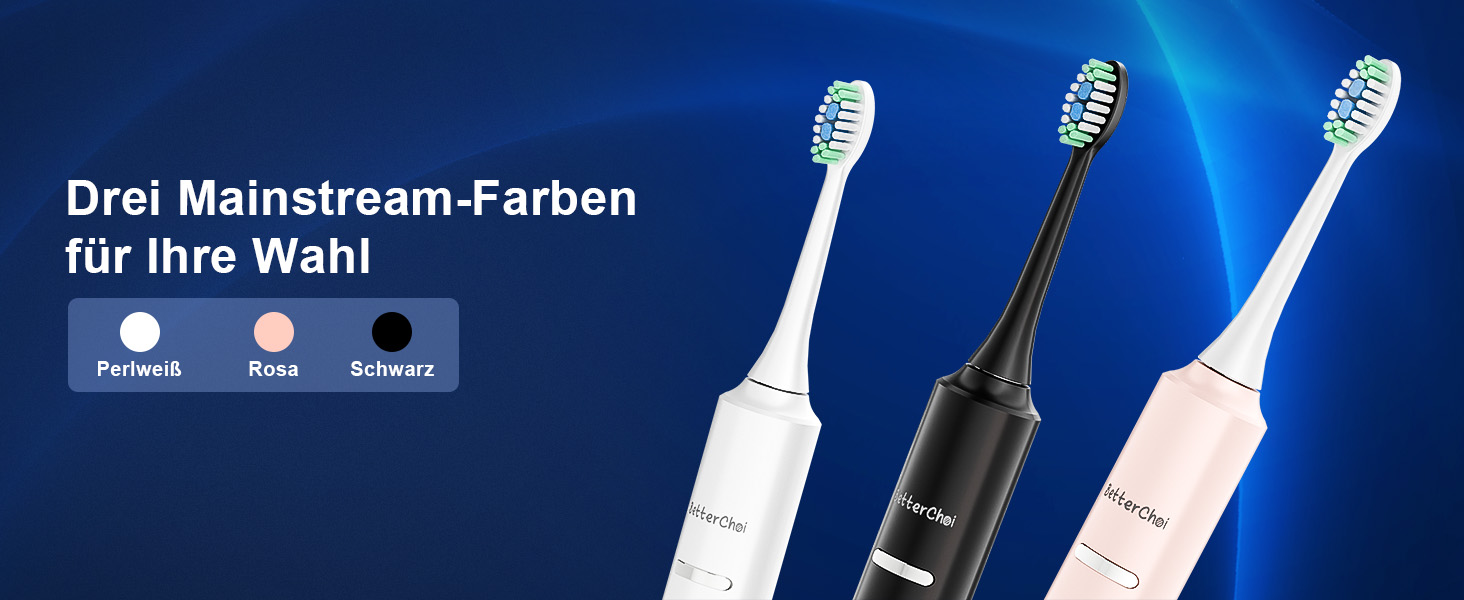 Електрична зубна щітка Betterchoi з магнітною левітацією, 41 000 VPM, 4 насадки, IPX7, 180 днів роботи від акумулятора, 5 режимів, таймер, рожева