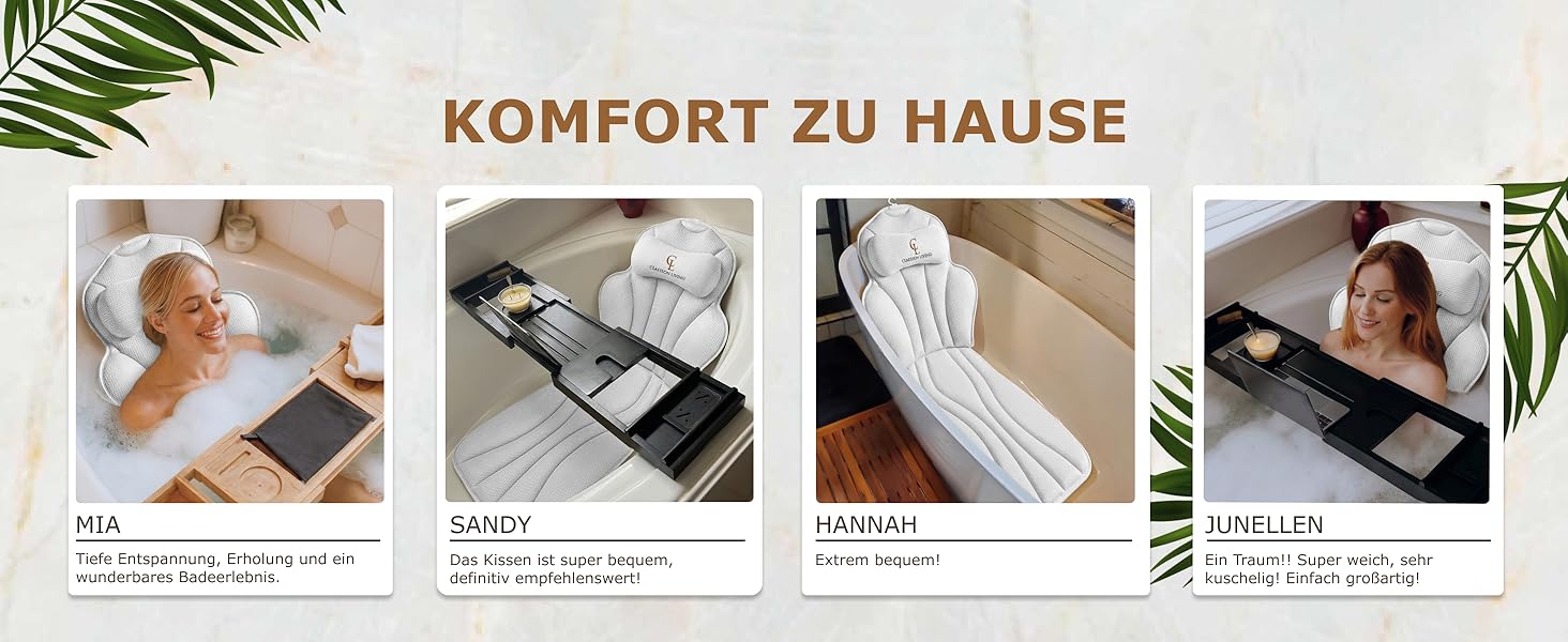 Подушка для ванни повне тіло (152x56 см) з підголівником (11 см) - біла. Підтримка шиї, спини та ніг. З сумкою для прання та подорожей, гачком для сушіння.