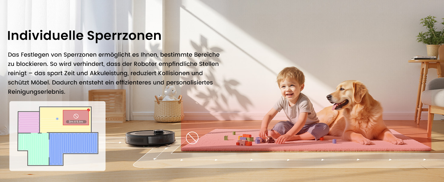 Робот-пилосос LEFANT M2 Plus з картографією, лазерною навігацією, 6000Pa, WiFi/App/Alexa, чорний