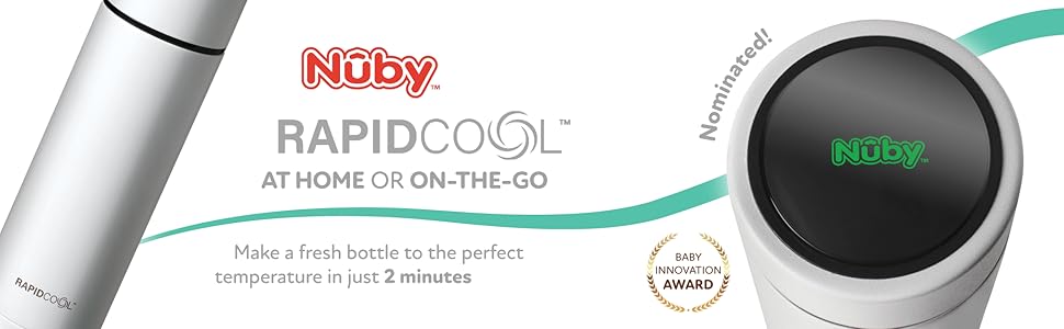 Nuby RapidCool™ – Готувальник суміші для немовлят, термос з дозатором (2 хв) – Ідеально для подорожей