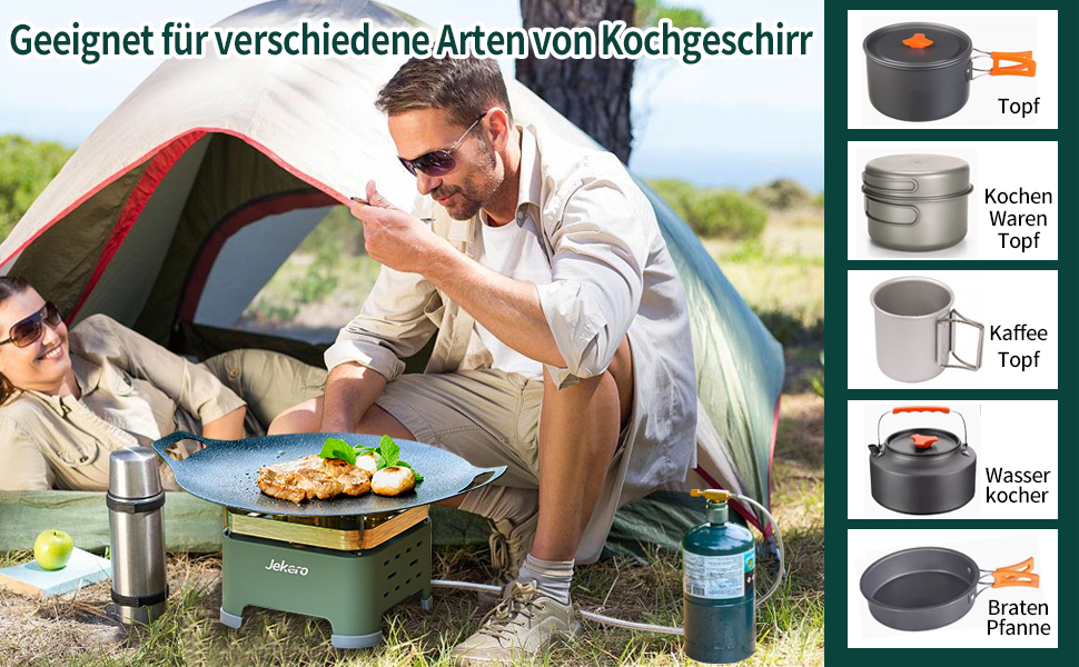 Газовий намет 9000W для кемпінгу, похідний, з нержавіючої сталі, для бутанових картриджів MFS-1a, для пікніків, трекінгу, хайкінгу, з кейсом, зелений