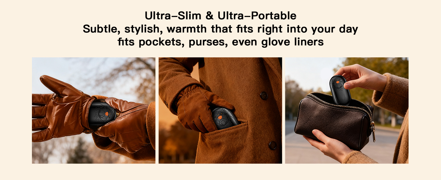 Електричні грілки для рук 2 шт. | Перезаряджаються, 3 режими нагріву, 6000mAh | Для жінок та чоловіків, кемпінг, полювання, гольф