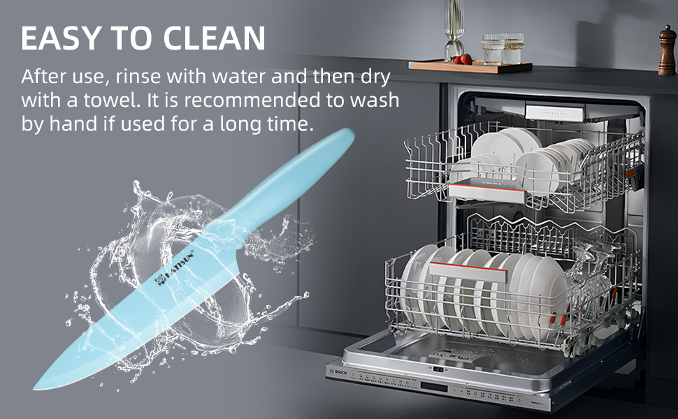 Набір кухонних ножів Katisun 16 предметів з японської сталі, з бруском для заточування, дощечкою та ножицями, кухонний набір для нарізки, шинкування та нарізання, безпечний для миття в посудомийній машині (14 ножів, синій/синій)