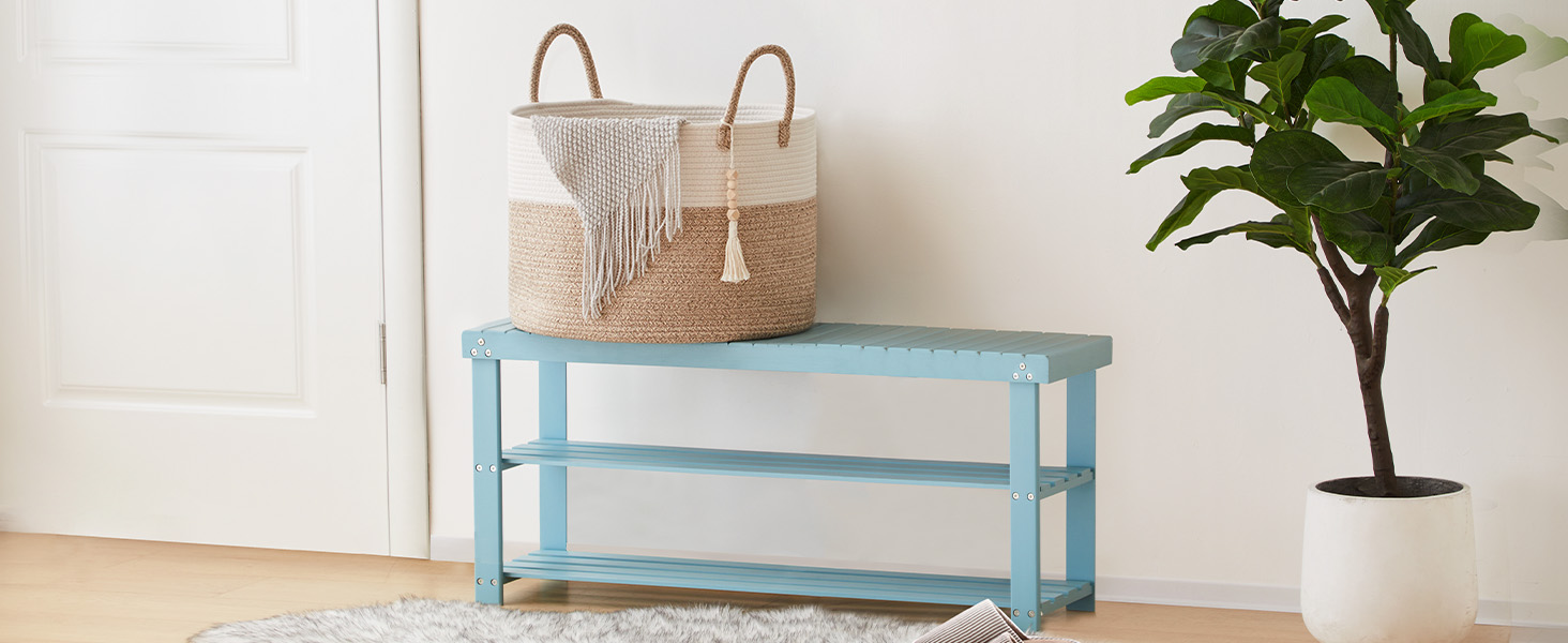 YOUDENOVA Плетіний кошик для білизни великий 65л, кошик для зберігання, кошик для ковдр, іграшок, для вітальні, дитячої кімнати, коричневий 50x33 см