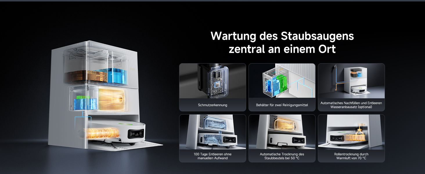 Робот-пилосос Dreame Aqua10 Ultra: миття та сухе прибирання, 30000Pa, 8 см, самоочищення, автоматичне спустошення, голосове керування