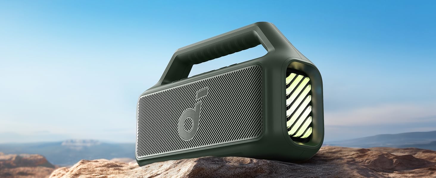 Soundcore Boom 2 - Портативна Bluetooth Колонка, 80W, Сабвуфер, LED, IPX7, 24h, USB-C, BT 5.3