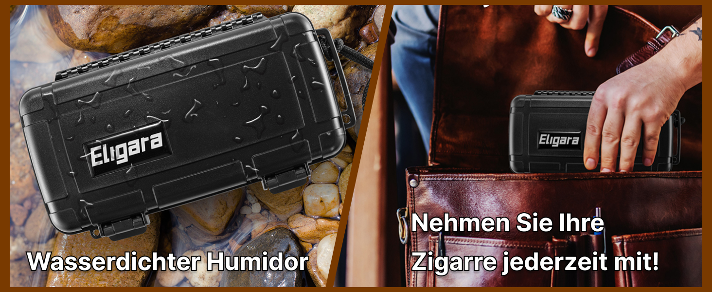 Портативний цигарковий вологозберігач-кейc для подорожей, водонепроникний, на 10 цигарок (23,8 x 12,7 x 9,6 см)