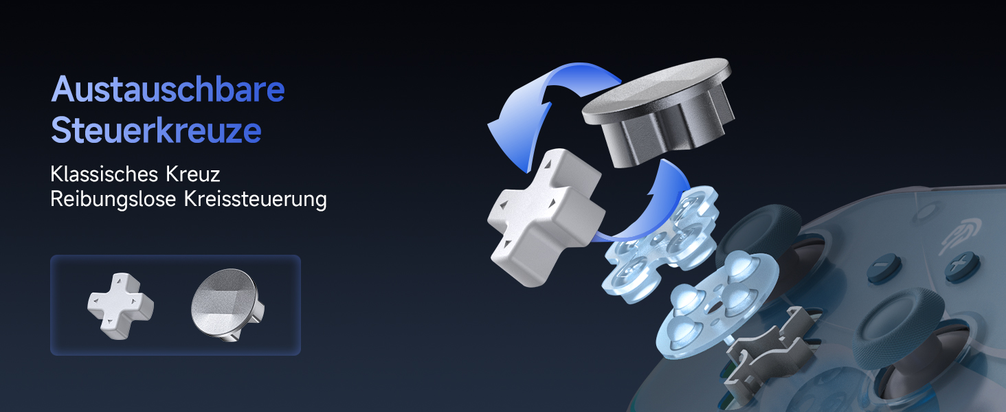 Контролер EasySMX S10 для Switch 2: Wake-up, Joystick, NFC, 1200mAh, знімний D-Pad, магнітні панелі, чорний