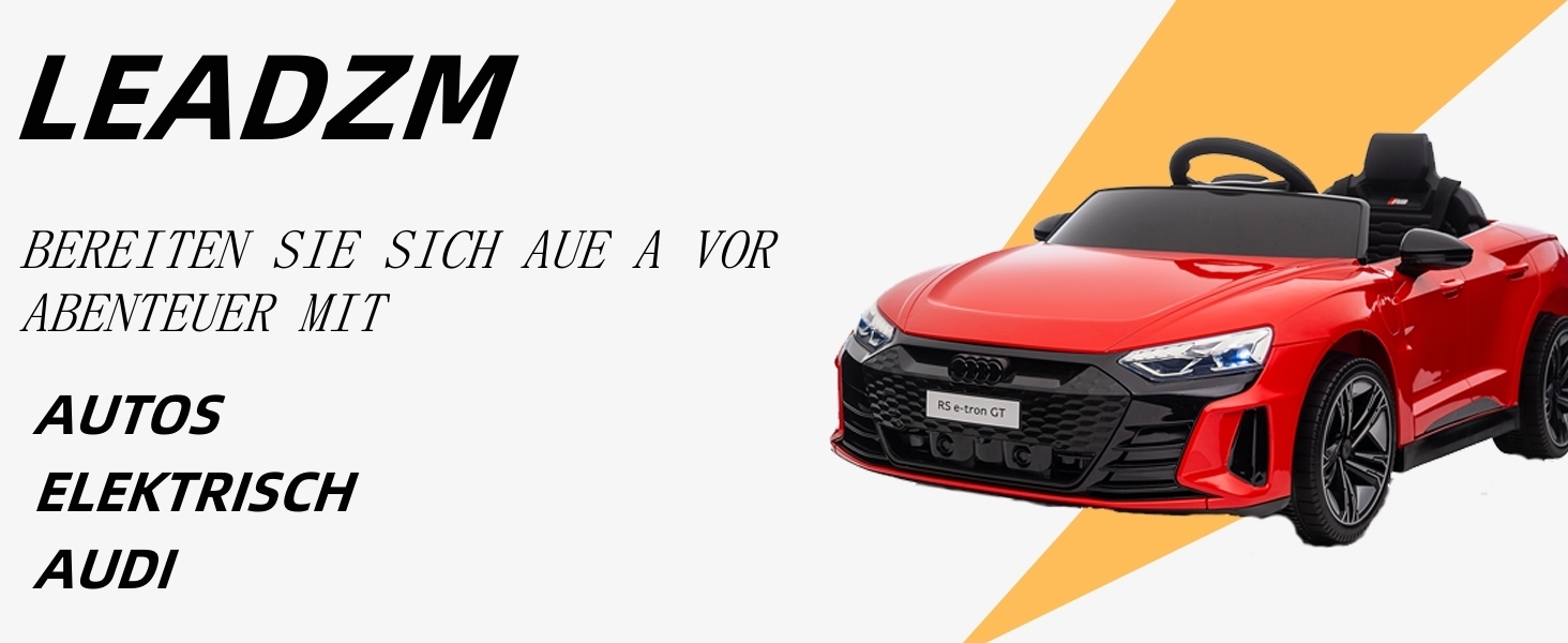 Дитячий електромобіль LEADZM 12V з музикою, сигналом і фарами, радіокерування 2,4G, швидкість 3-5 км/год, білий
