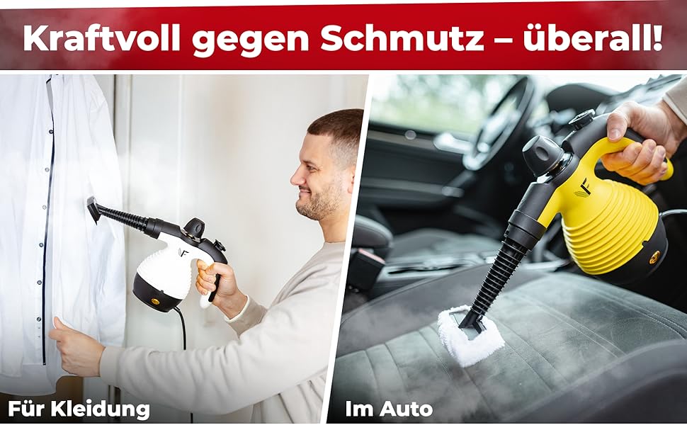 Пароочисник ручний Neighbor's Friend® Нова модель – Потужний ручний пароочисник, 3,5 Bar, кабель 4м, бак 350мл. Для авто, майстерні, дому та миття вікон. Пароочисник – Чорний