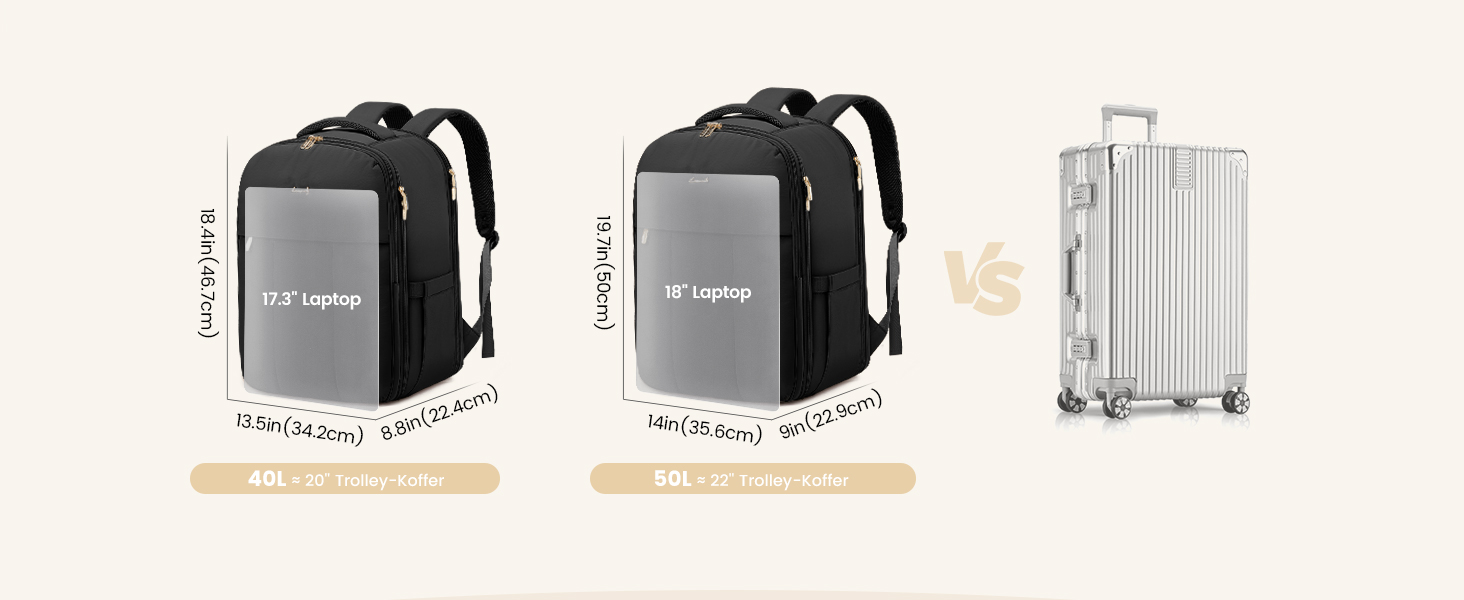 Чорний жіночий рюкзак LOVEVOOK 40L для подорожей з відділенням для ноутбука 17