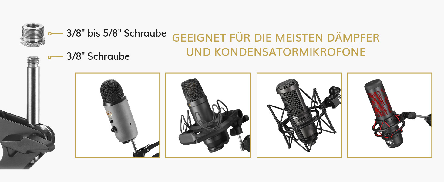 Стойка для мікрофона TONOR з кріпленням 