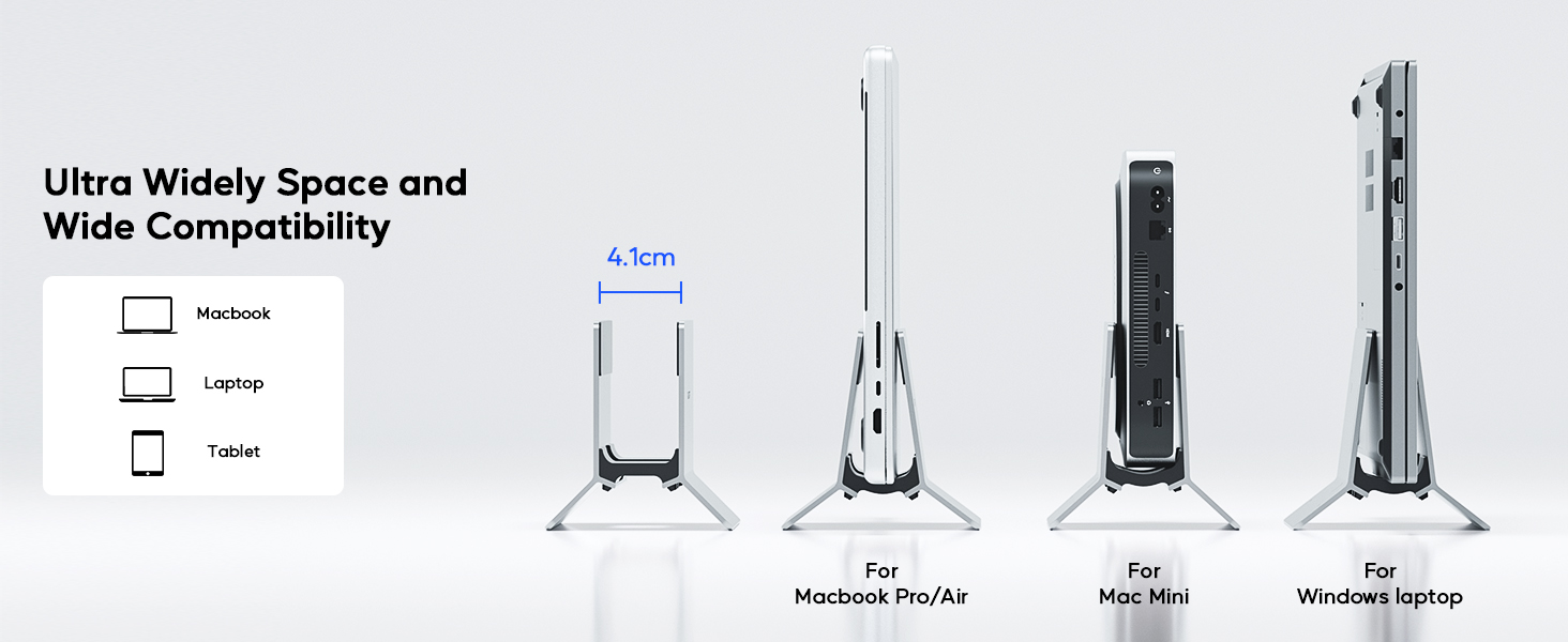 Підставка для ноутбука Vertikaler Laptop Ständer (алюміній) - універсальна, для MacBook, iPad, Tablet, Mac mini